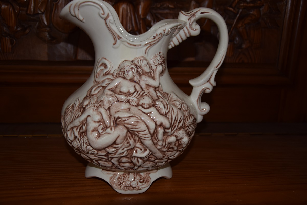 ceramiczny dzban z misą - jak nowy