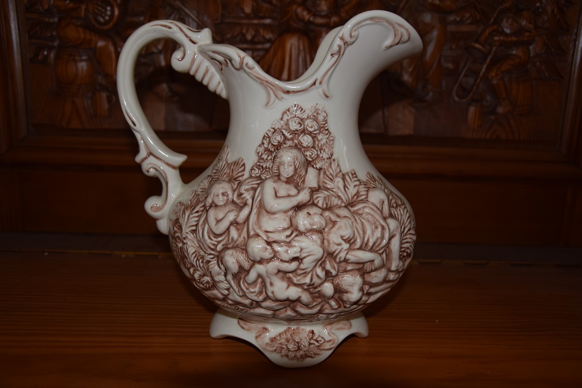 ceramiczny dzban z misą - jak nowy