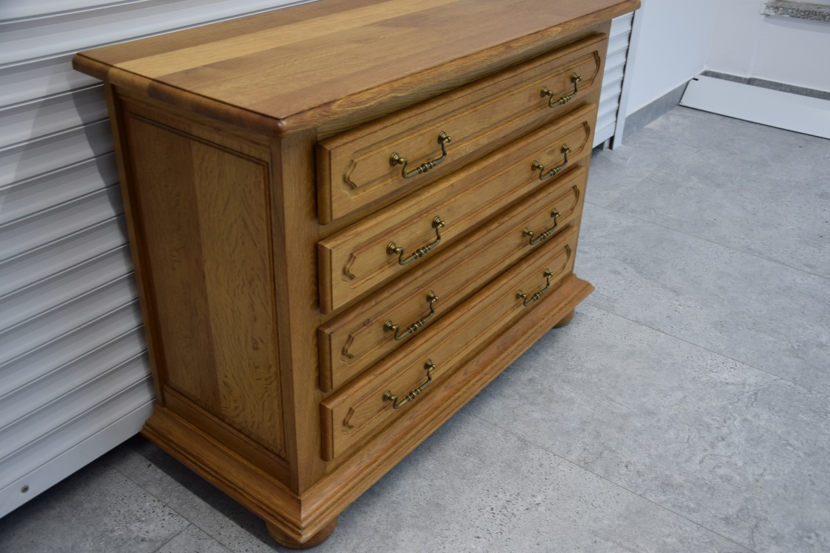 komoda dębowa z szufladami - jak nowa