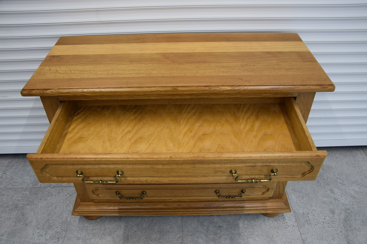 komoda dębowa z szufladami - jak nowa