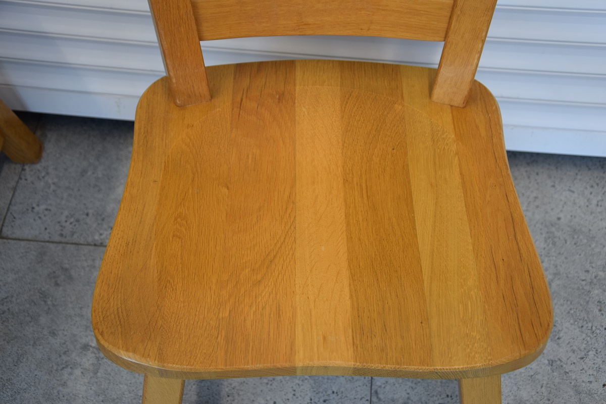 stół rozkładany i 4 krzesła - komplet z drewna dębowego - jak nowy