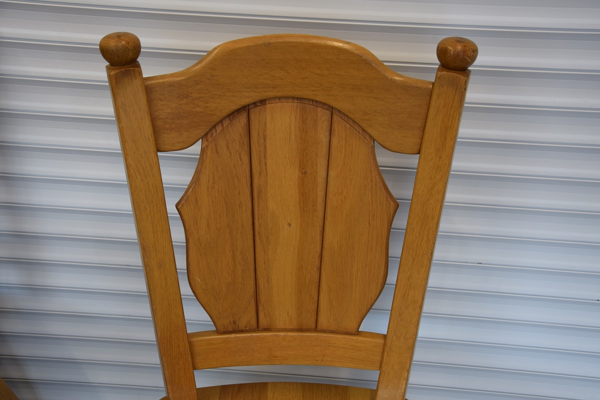 stół rozkładany i 4 krzesła - komplet z drewna dębowego - jak nowy