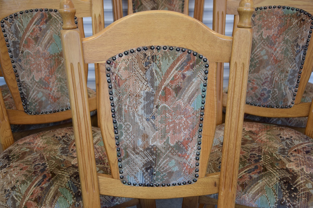 krzesła dębowe 6 szt - super stan