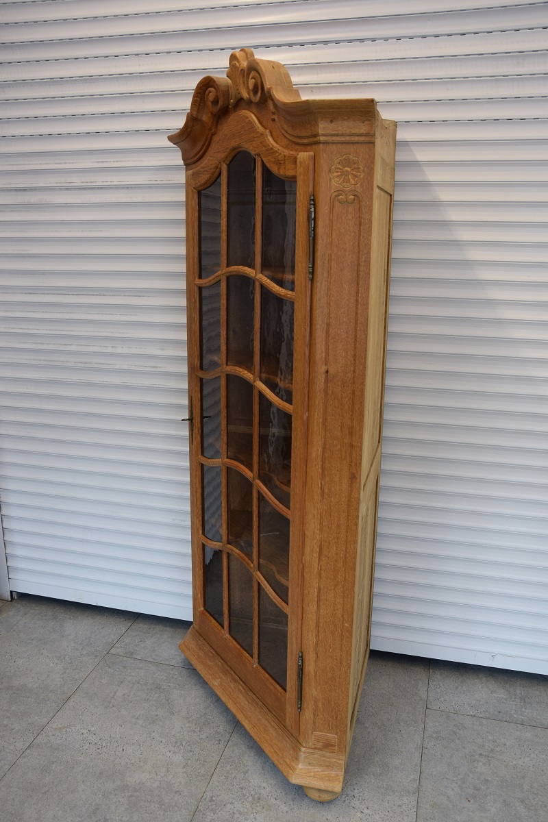 witryna narożna z drewna dębowego - jak nowa