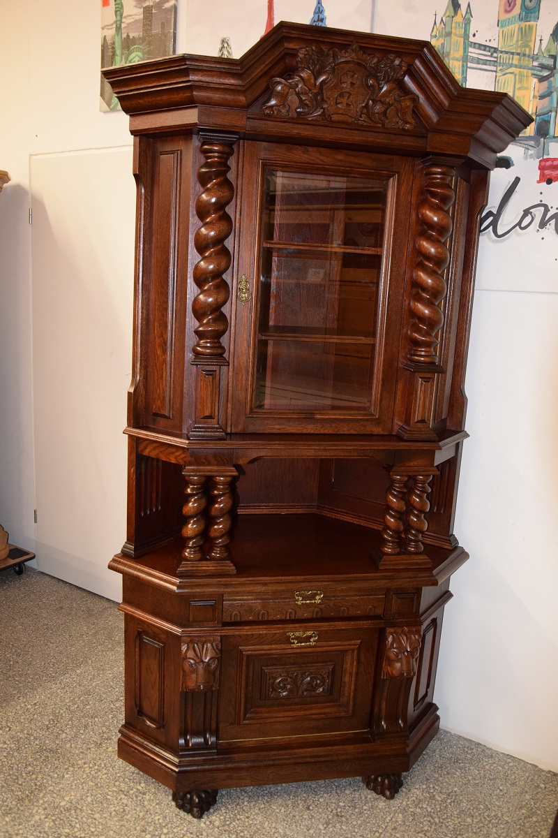 witryna narożna - meble gdańskie - stan idealny