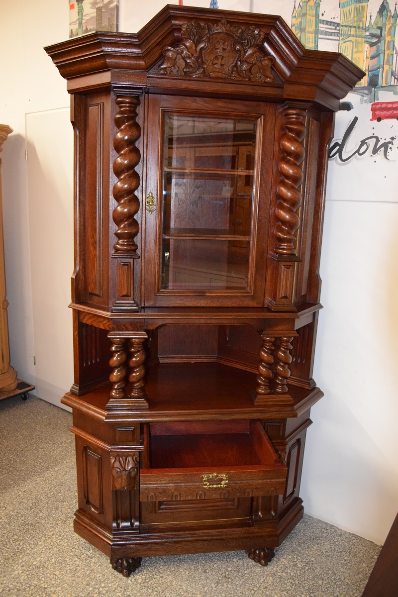 witryna narożna - meble gdańskie - stan idealny