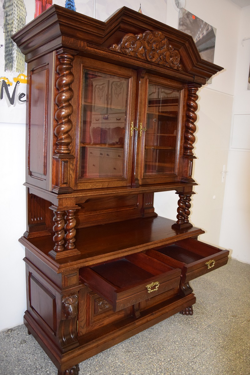 kredens dębowy - meble gdańskie - stan idealny jak nowy