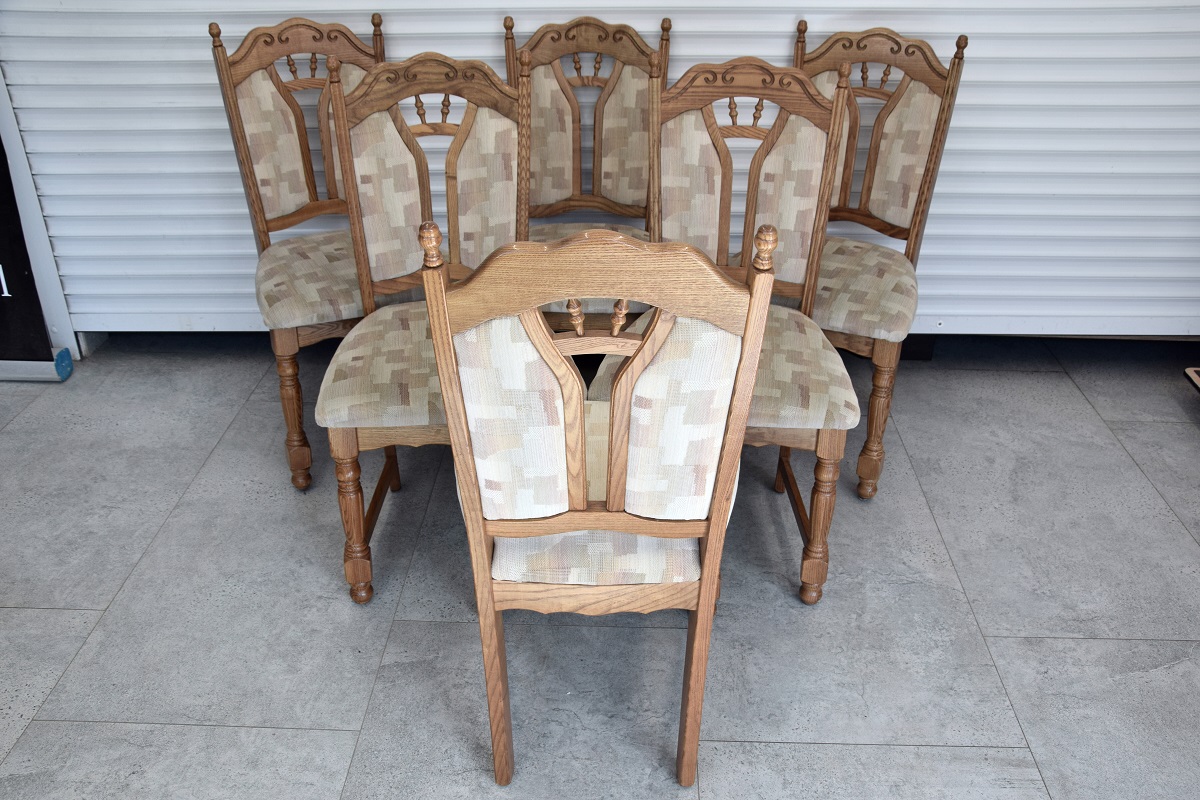 krzesła dębowe 6 szt - jak nowe