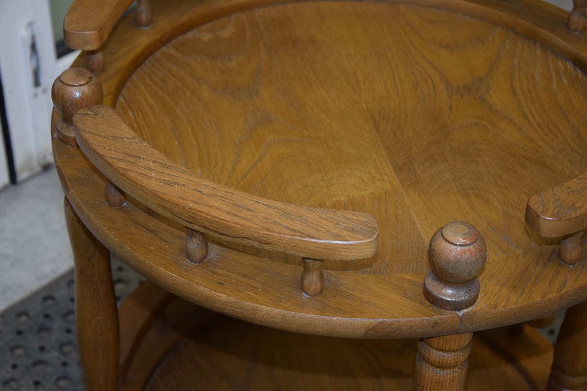 barek - stolik dębowy na kółkach - super stan